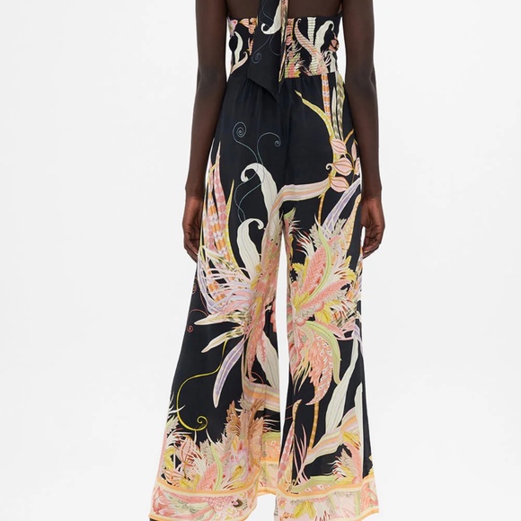 CAMILLA HALTERNECK JUMPSUIT WITH TIE NECK LADY OF THE MOON XS - Picture 2 of 9